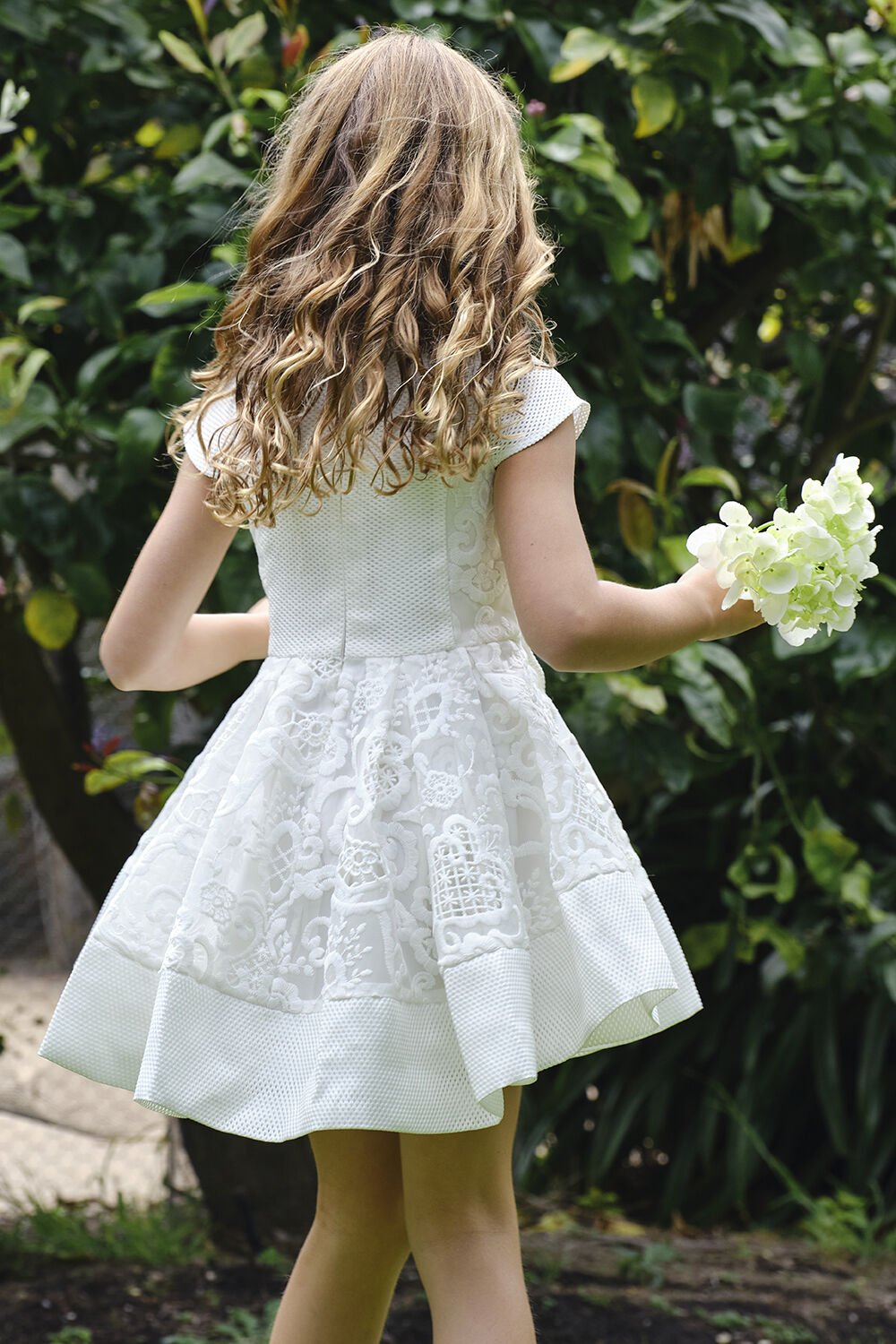 GIRLS AVA STARLET DRESS in colour SNOW WHITE