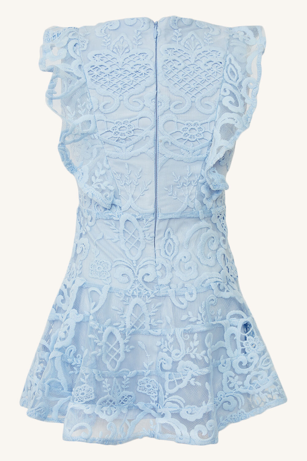 GIRLS SADIE LACE DRESS in colour CROWN BLUE