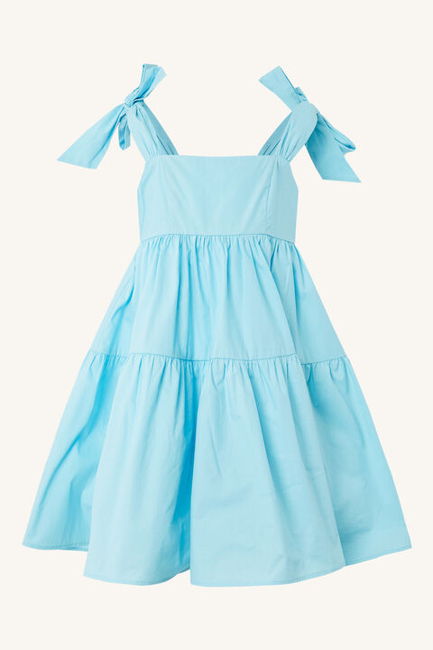 GIRLS DAPHNE TIERED DRESS in colour CLEARWATER