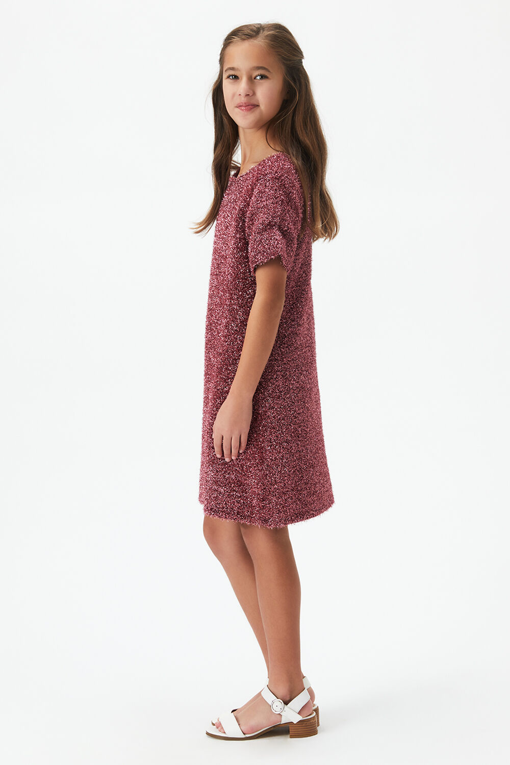 GIRLS EMINA MINI SPARKLE DRESS in colour CLOUD PINK