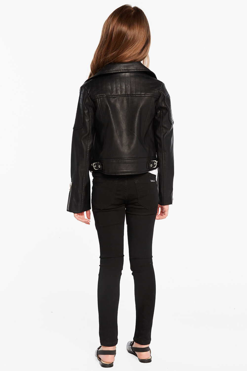 GIRLS KORA BIKER JACKET in colour CAVIAR