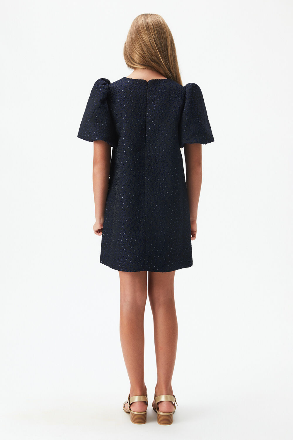 GIRLS GISELLE MINI DRESS in colour BLACK IRIS