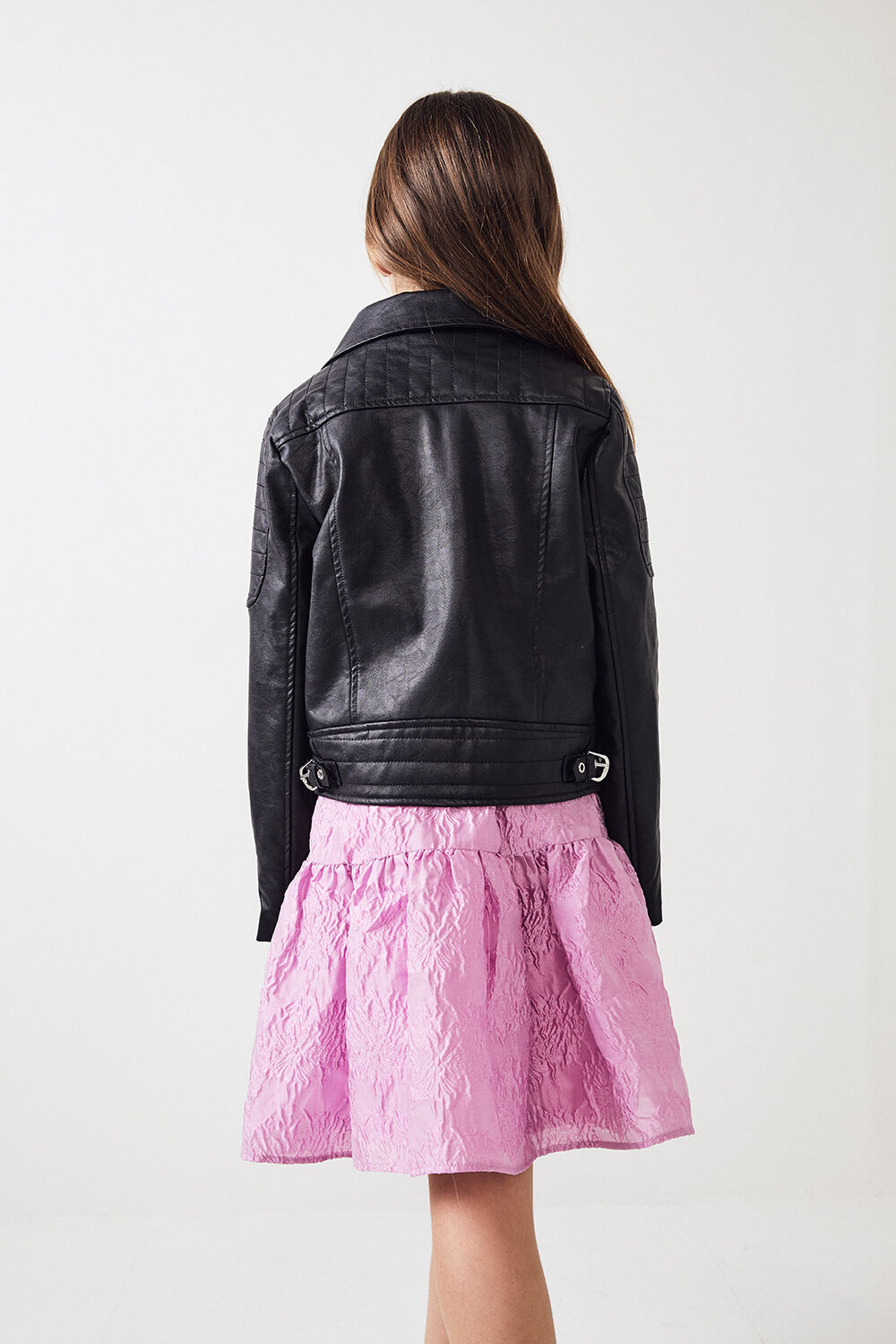 Girls KORA BIKER JACKET in colour CAVIAR