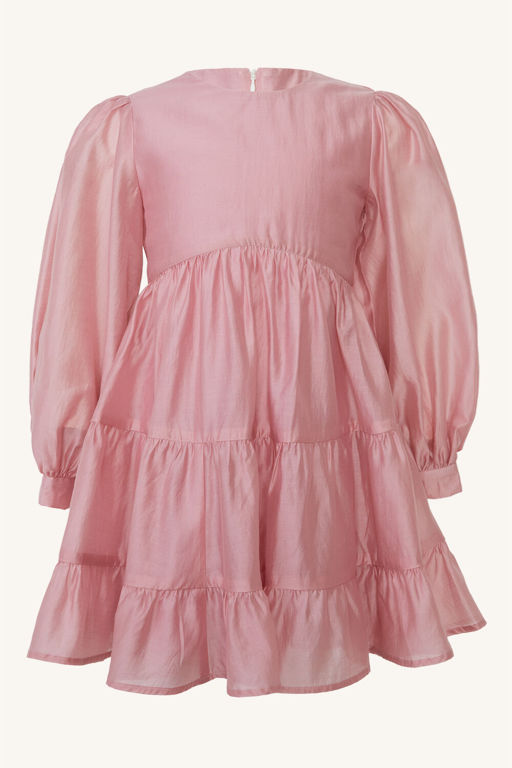 GIRLS HARLOW MINI DRESS in colour BLUSHING BRIDE