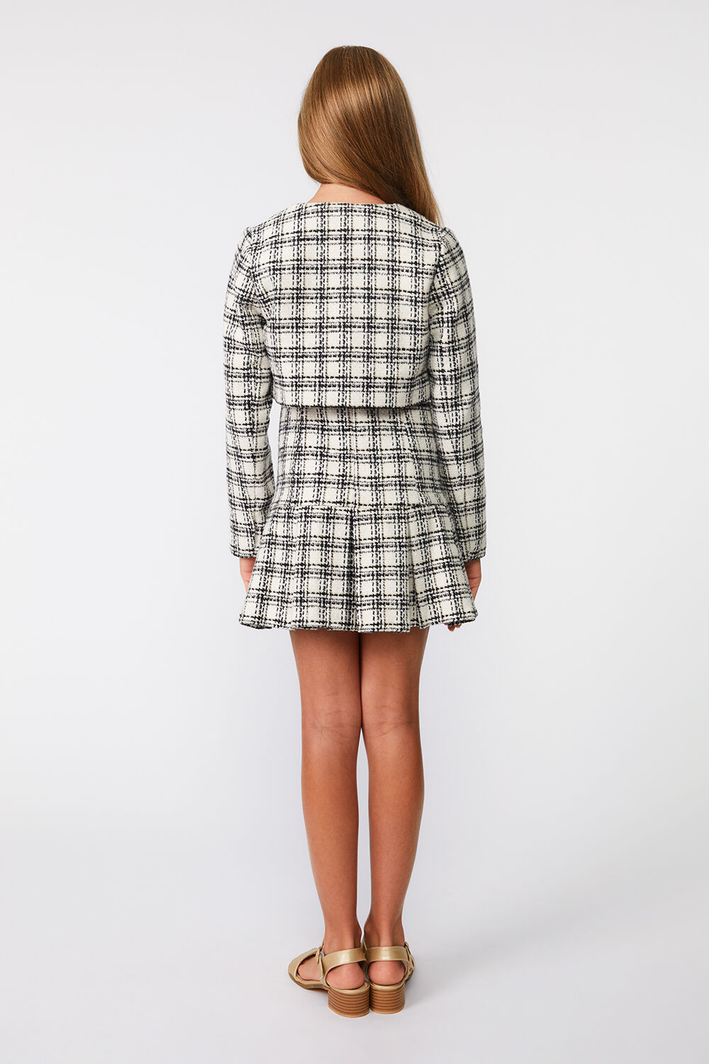 GIRLS MIAMI BOUCLE BLAZER in colour GRAY VIOLET