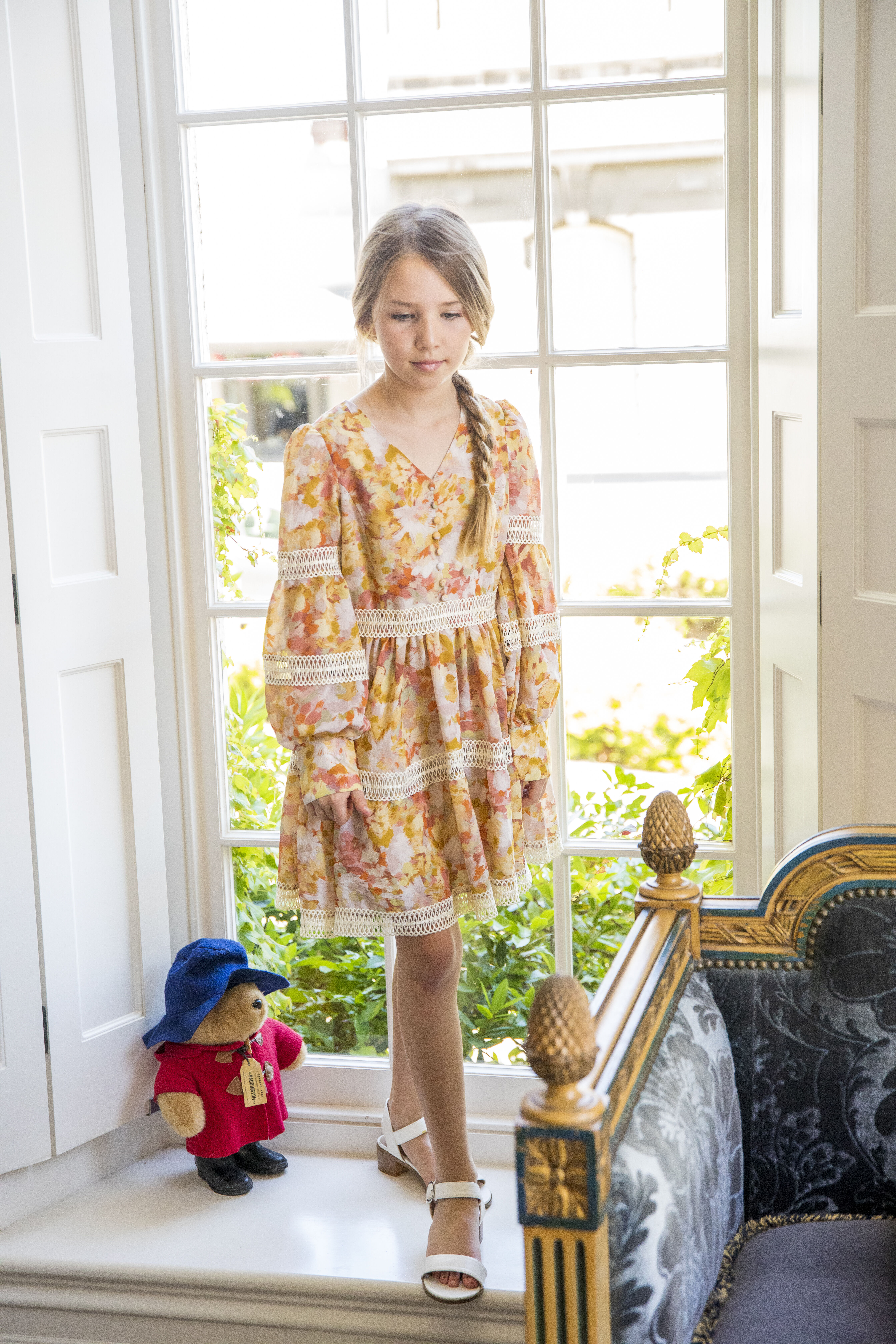 Girls Venice Abstract Mini Dress in 