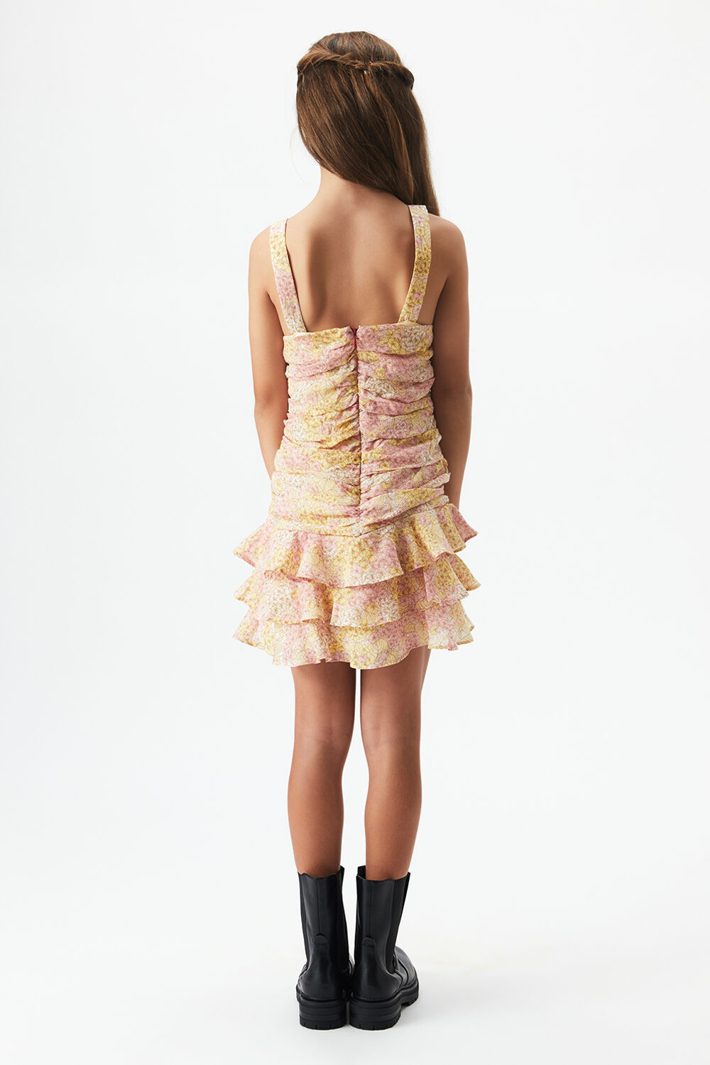 GIRLS MIKA FLORAL DRESS in colour EL N YELLOW