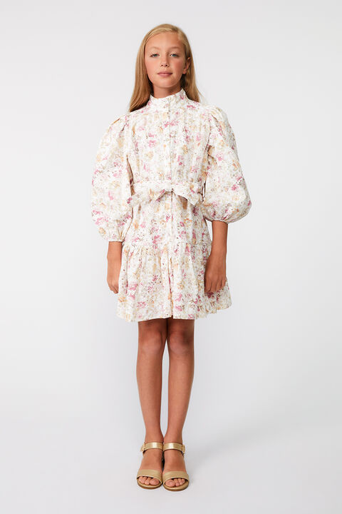 GIRLS ASHA MINI SHIRT DRESS in colour ROSE TAN