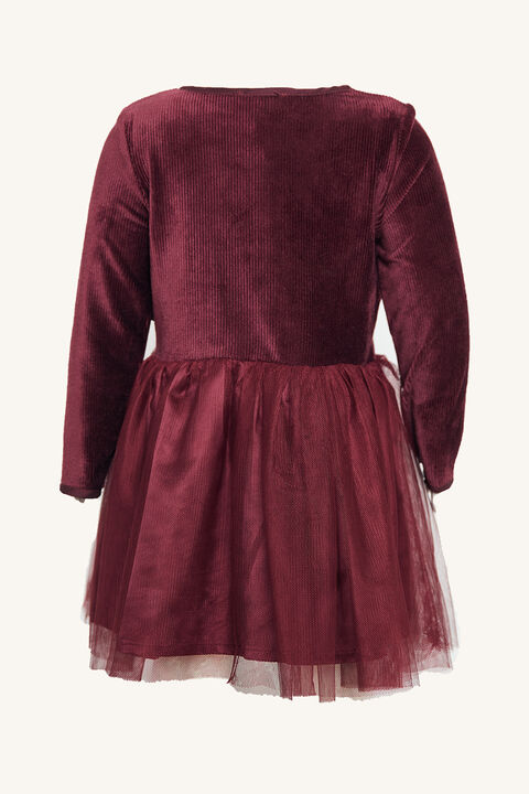 BABY GIRL WRAP BALLET DRESS in colour RHODODENDRON
