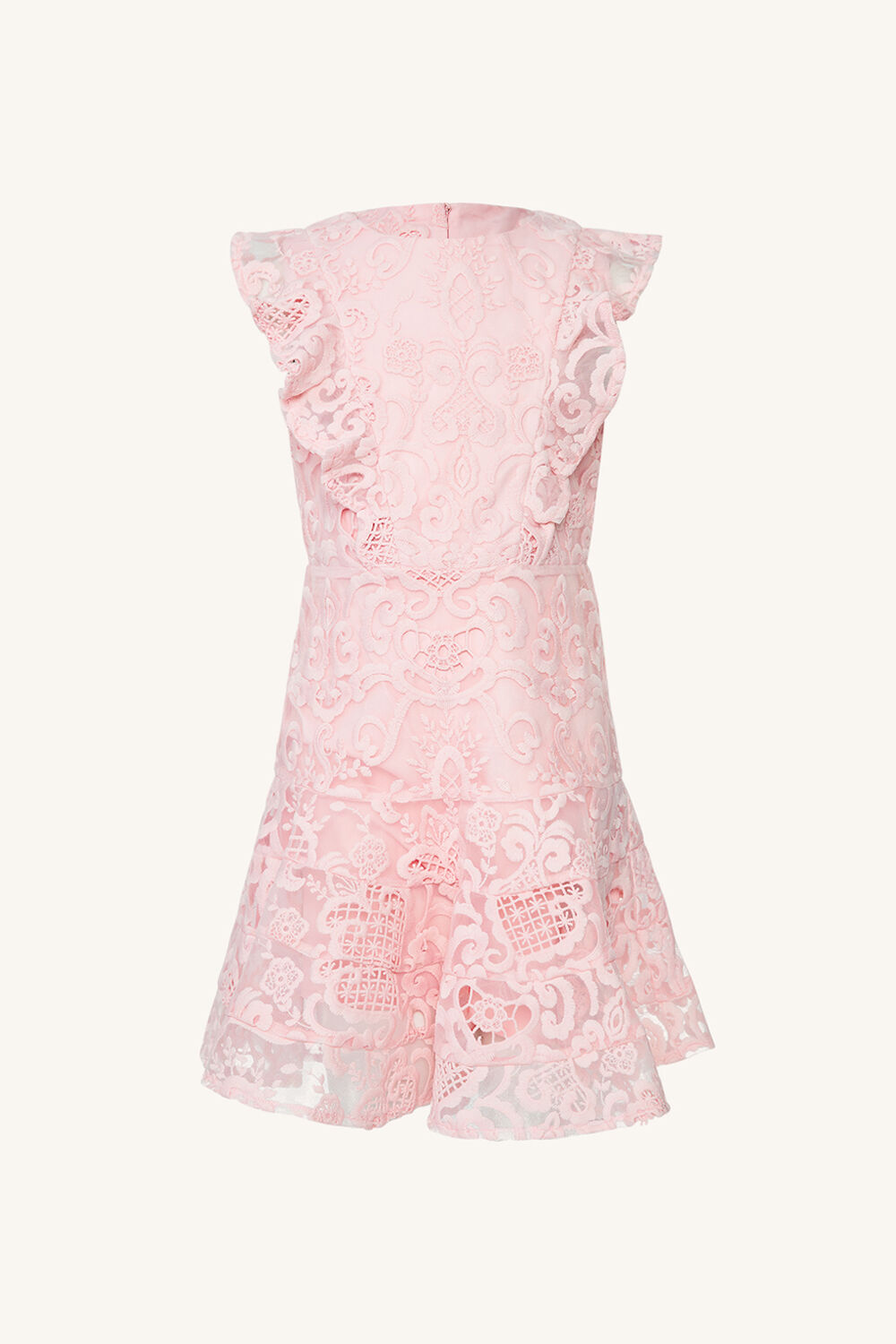 SADIE LACE DRESS in colour VANILLA CREAM