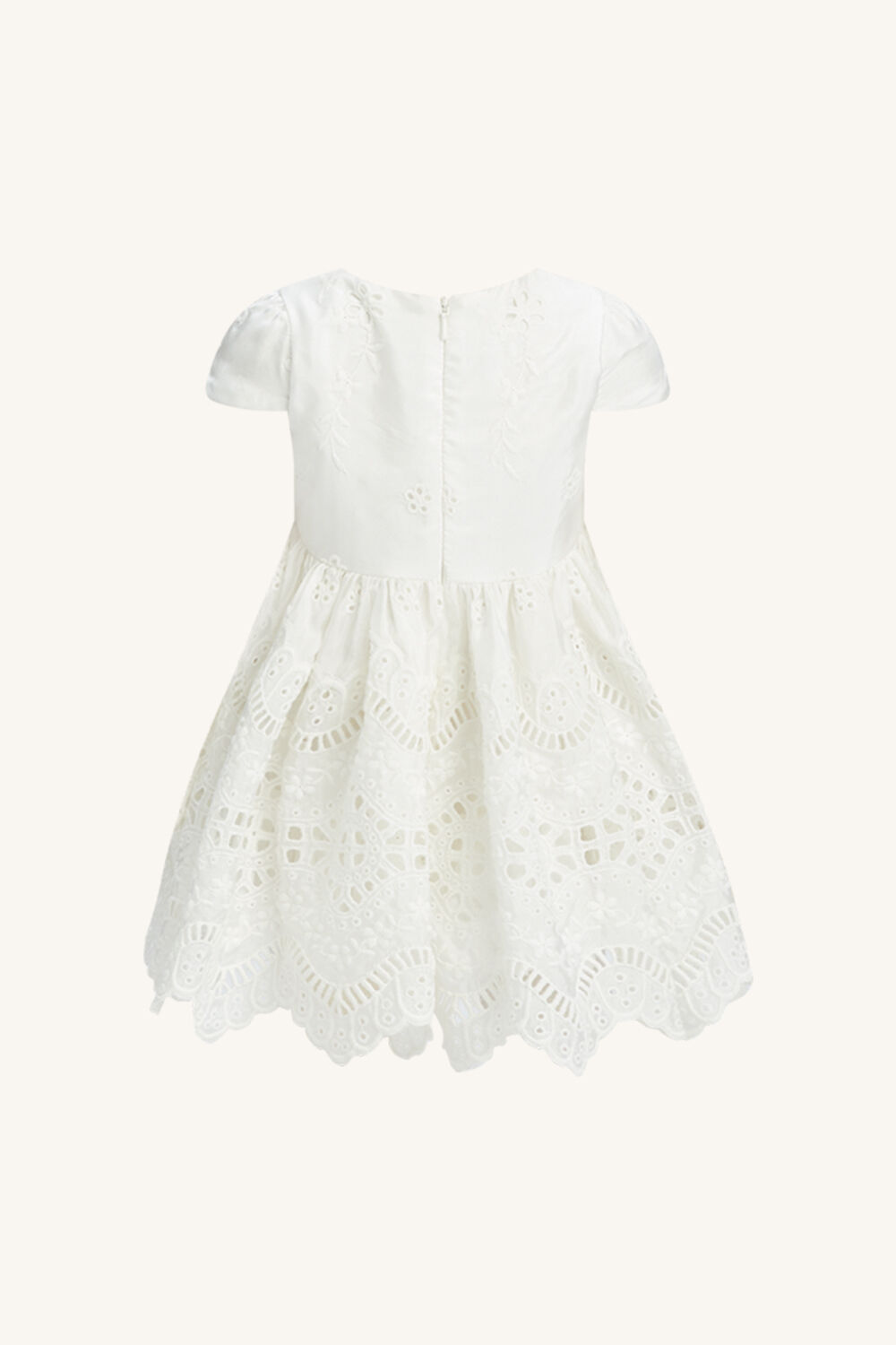 CHARLOTTE MINI BOW DRESS in colour CLOUD DANCER