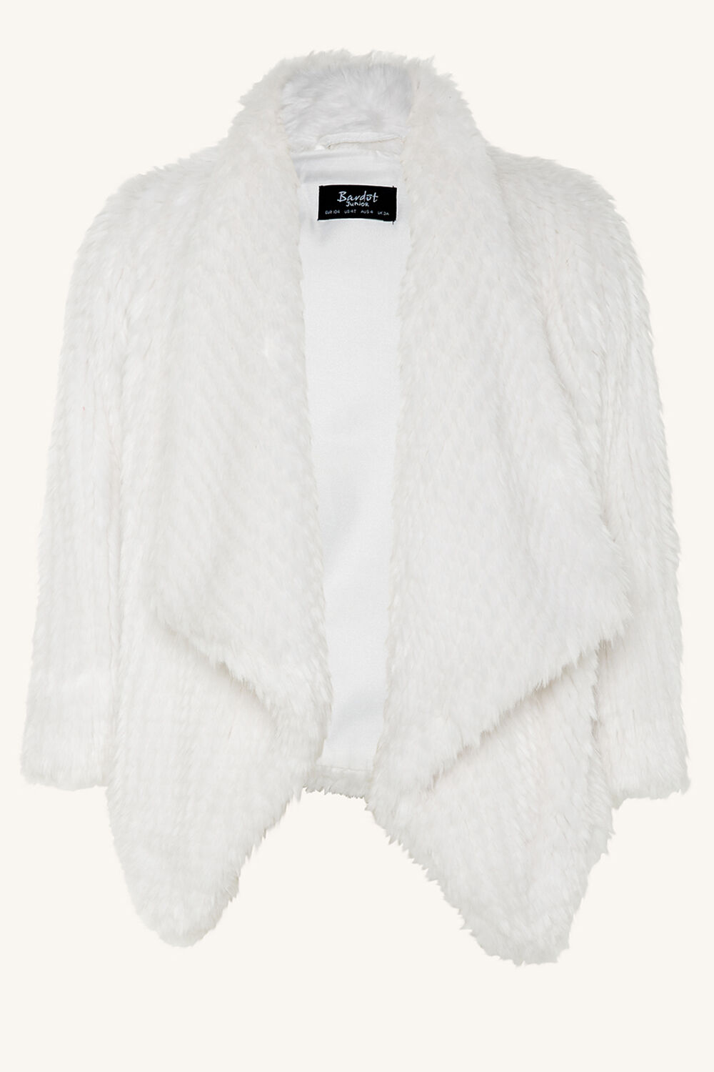 GIRLS MAY WATERFALL JACKET in colour CLOUD DANCER