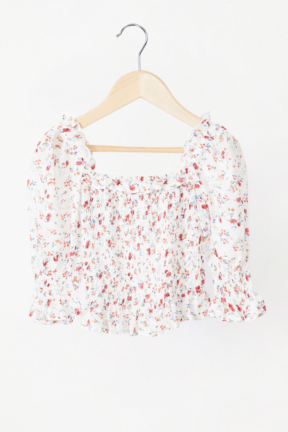 JUNIOR GIRL SUMMER SHIRRED TOP  in colour BRIGHT WHITE