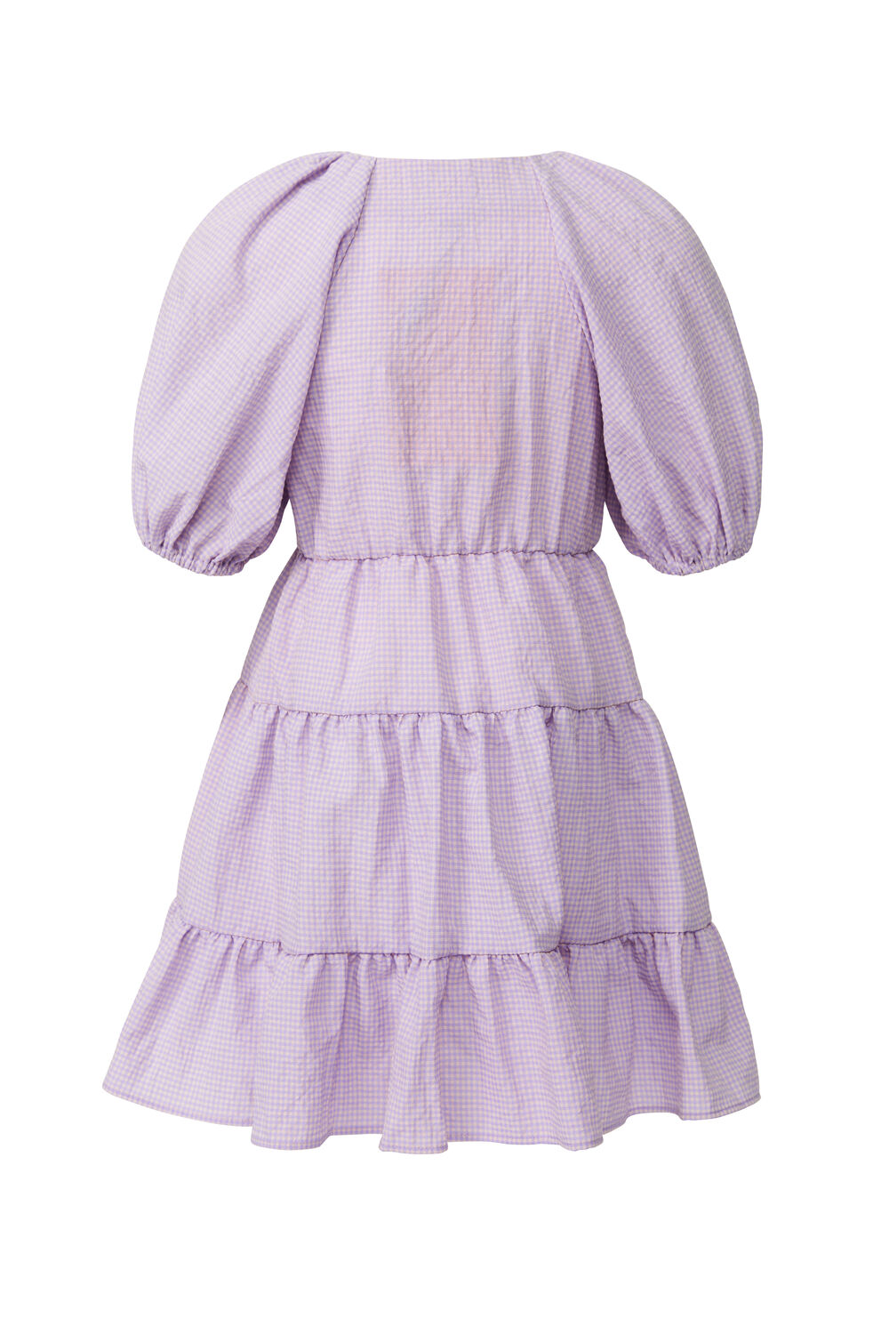 GIRLS MIDI GINGHAM DRESS in colour LILAC SNOW