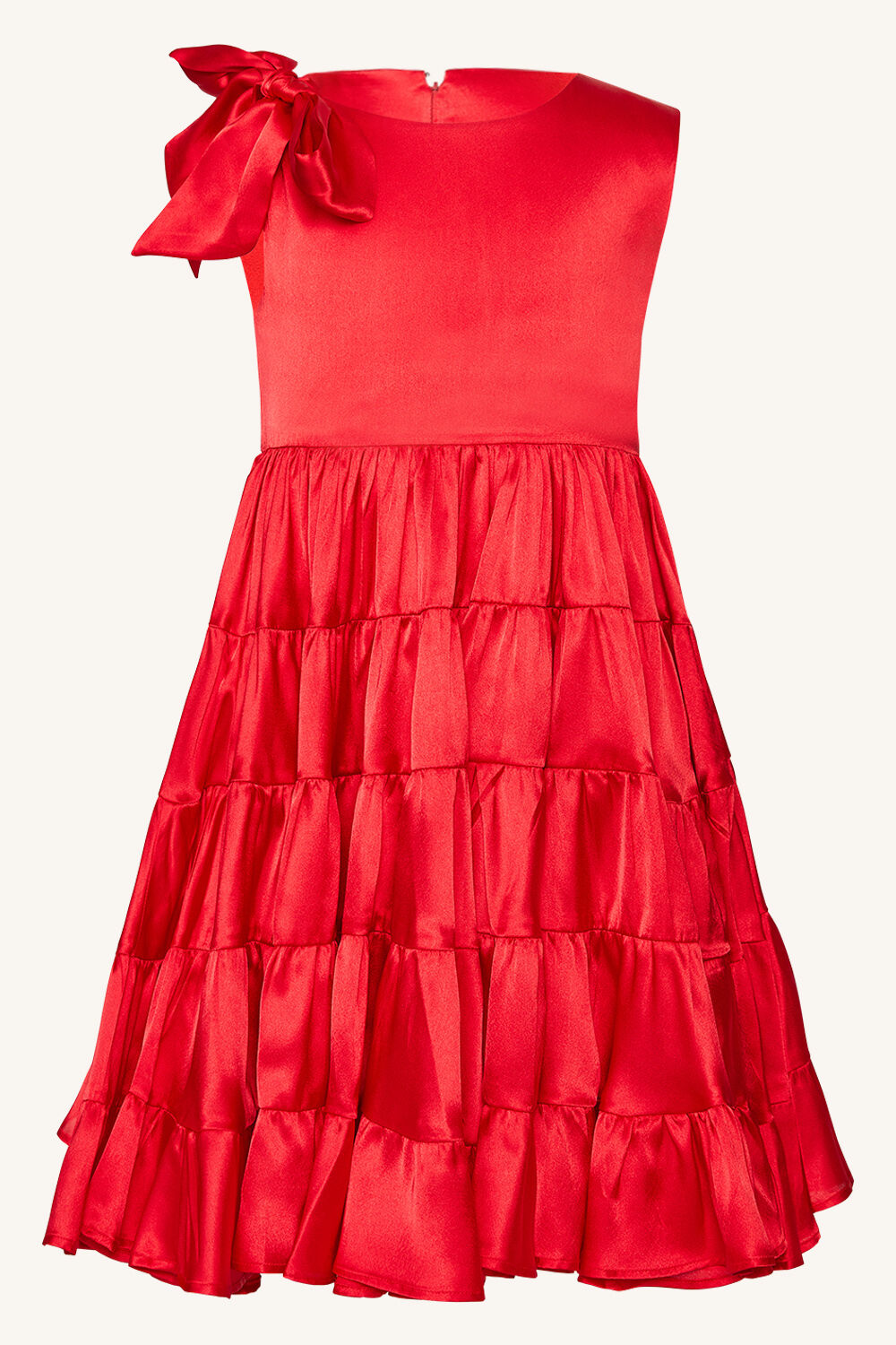 GIRLS ANJA TIERED DRESS in colour FIESTA