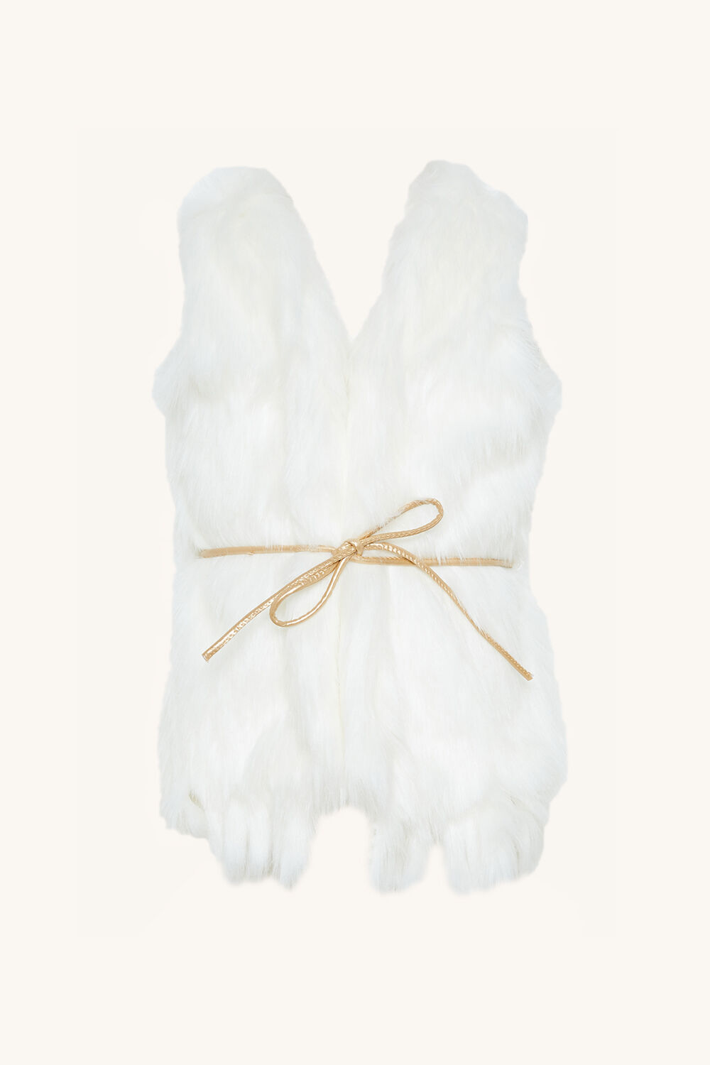 Baby Girl Isla Faux Fur Vest in Ivory