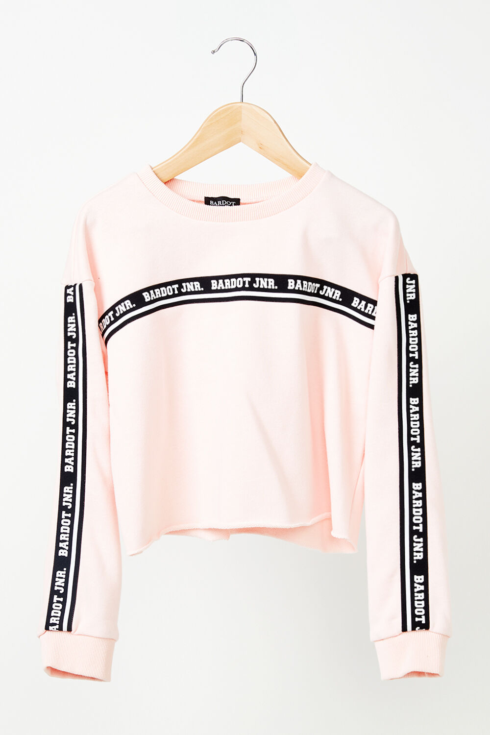 Girls Cropped Sweat Top in Petal Pink