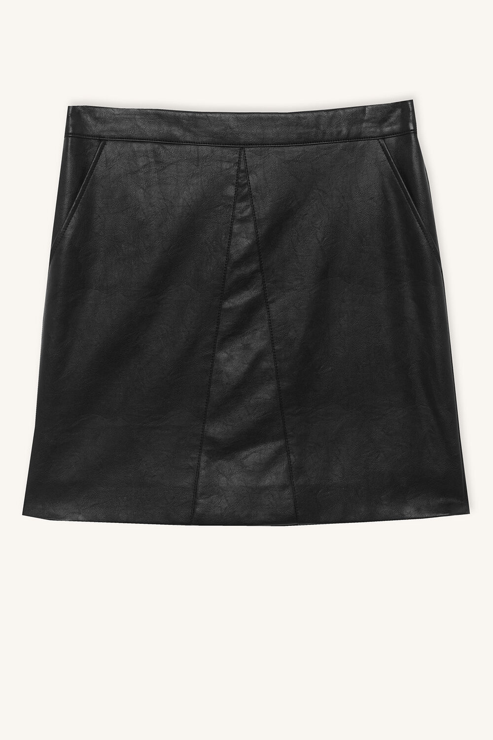 Girls ALEXIS VEGAN LEATHER SKIRT in colour CAVIAR