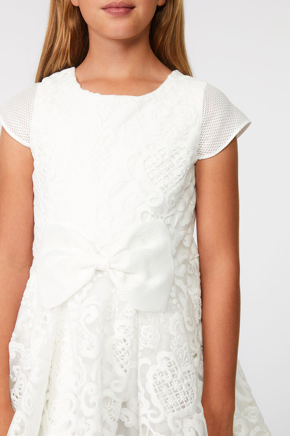 GIRLS AVA STARLET DRESS in colour SNOW WHITE