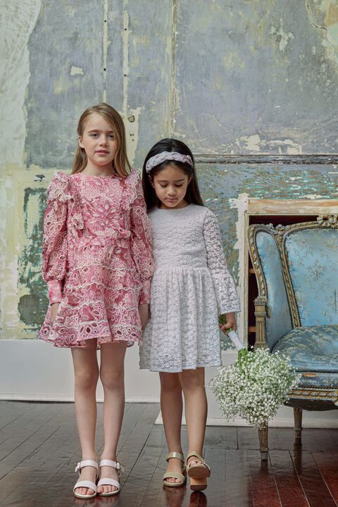 GIRLS ODETTE MINI DRESS in colour PINK T DYE
