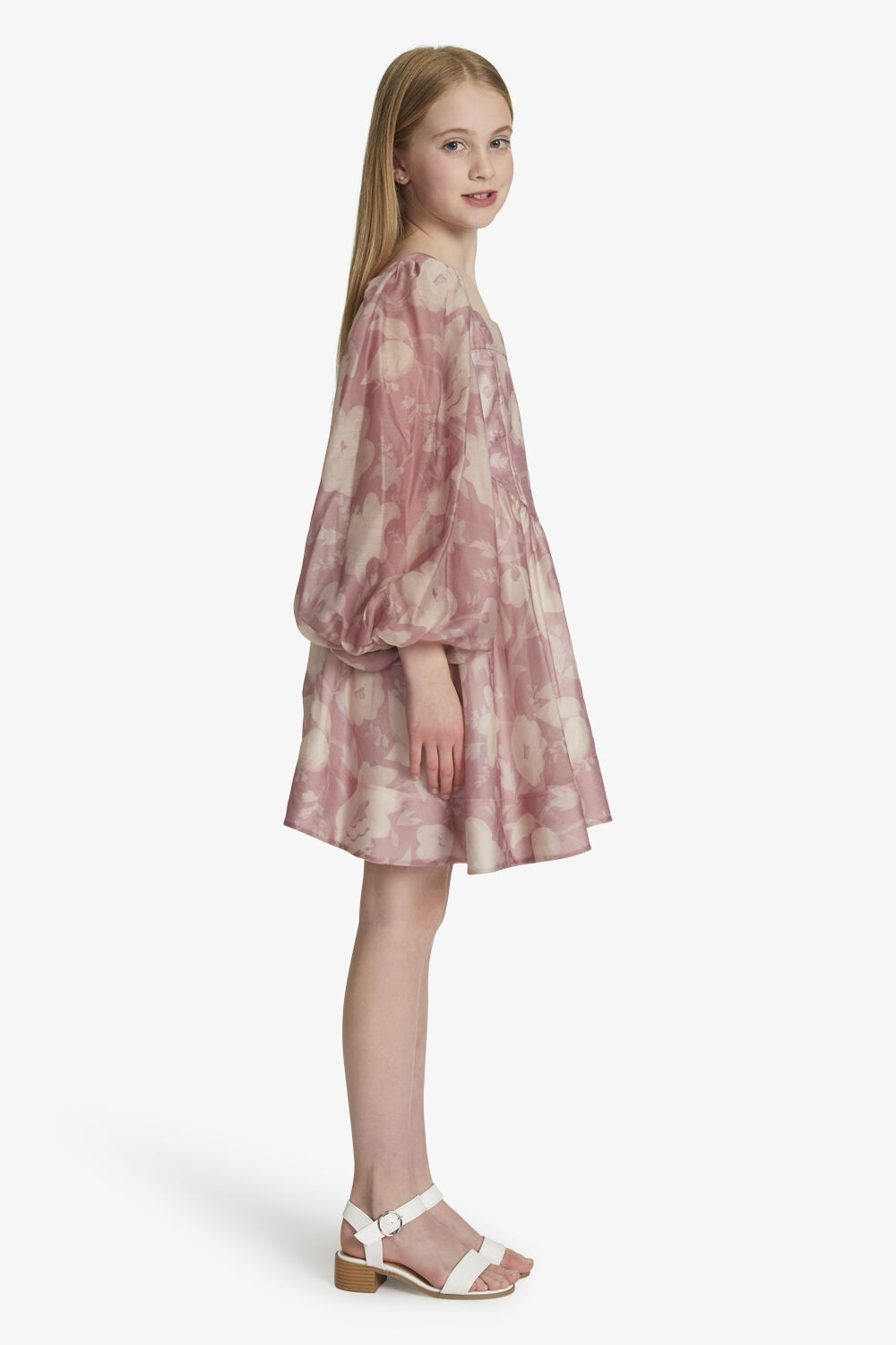 GIRLS ARYA CORSET MINI DRESS in colour WHISPER PINK
