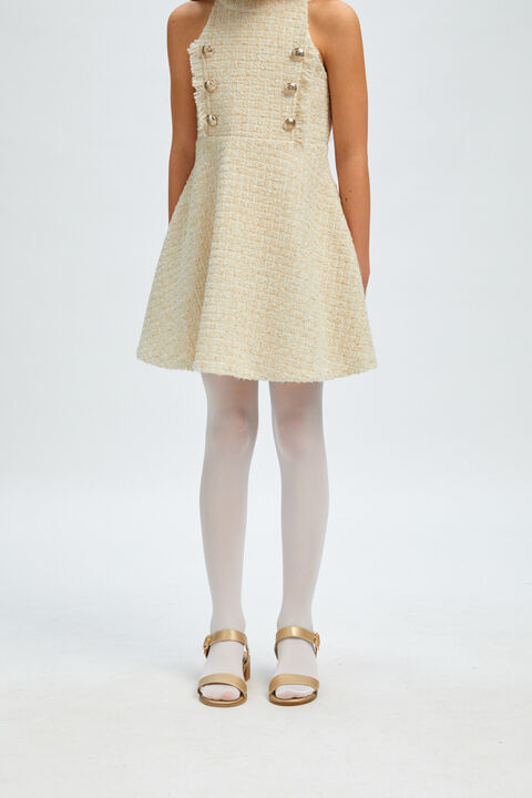 GIRLS OPAQUE TIGHTS in colour CLOUD DANCER