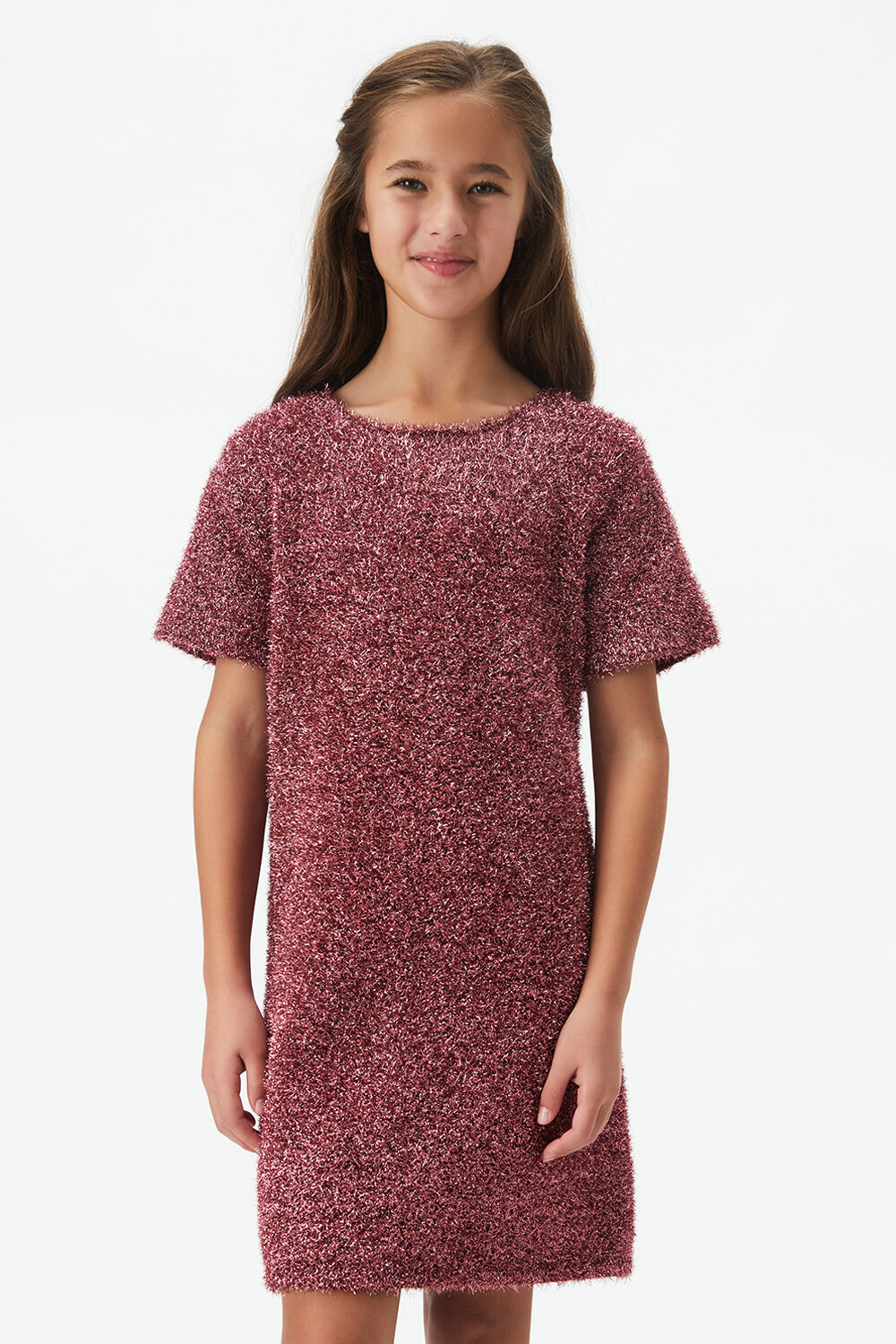 GIRLS EMINA MINI SPARKLE DRESS in colour CLOUD PINK