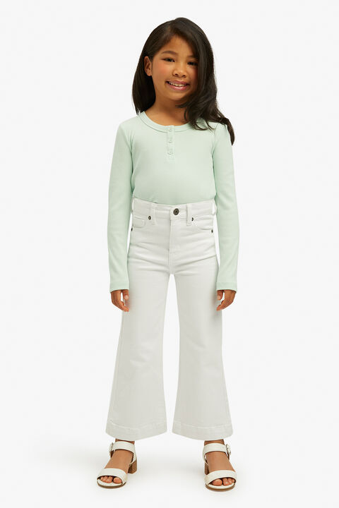 GIRLS LORA WIDE LEG JEAN in colour CLOUD DANCER