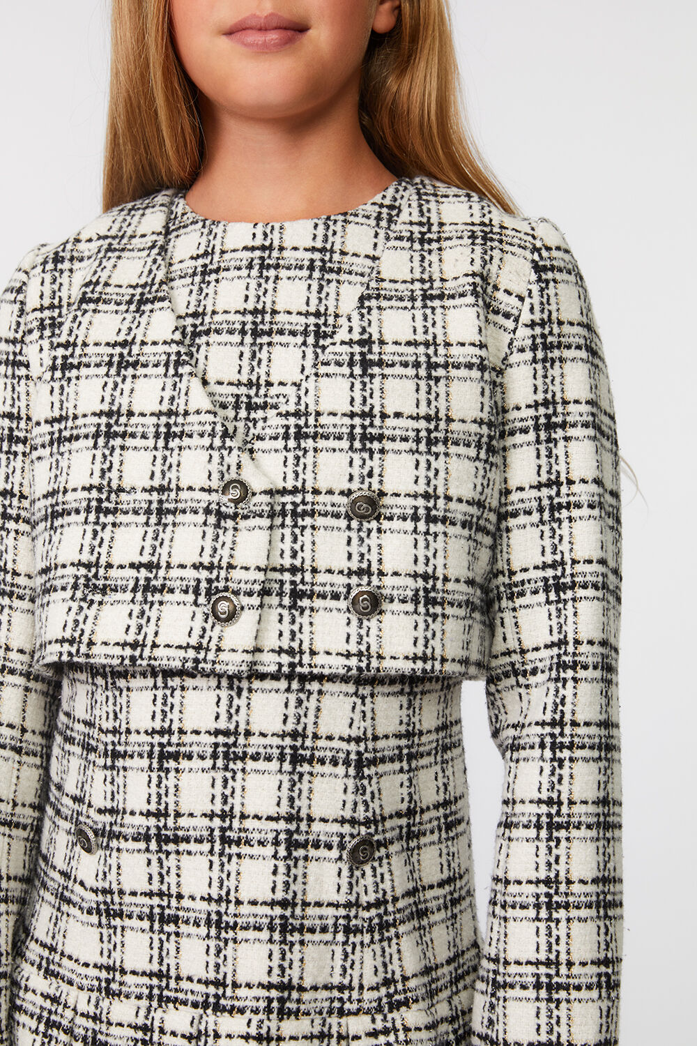 GIRLS MIAMI BOUCLE BLAZER in colour GRAY VIOLET