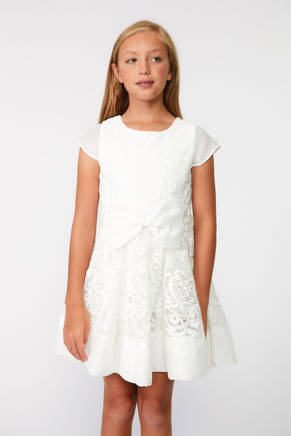 GIRLS AVA STARLET DRESS in colour SNOW WHITE