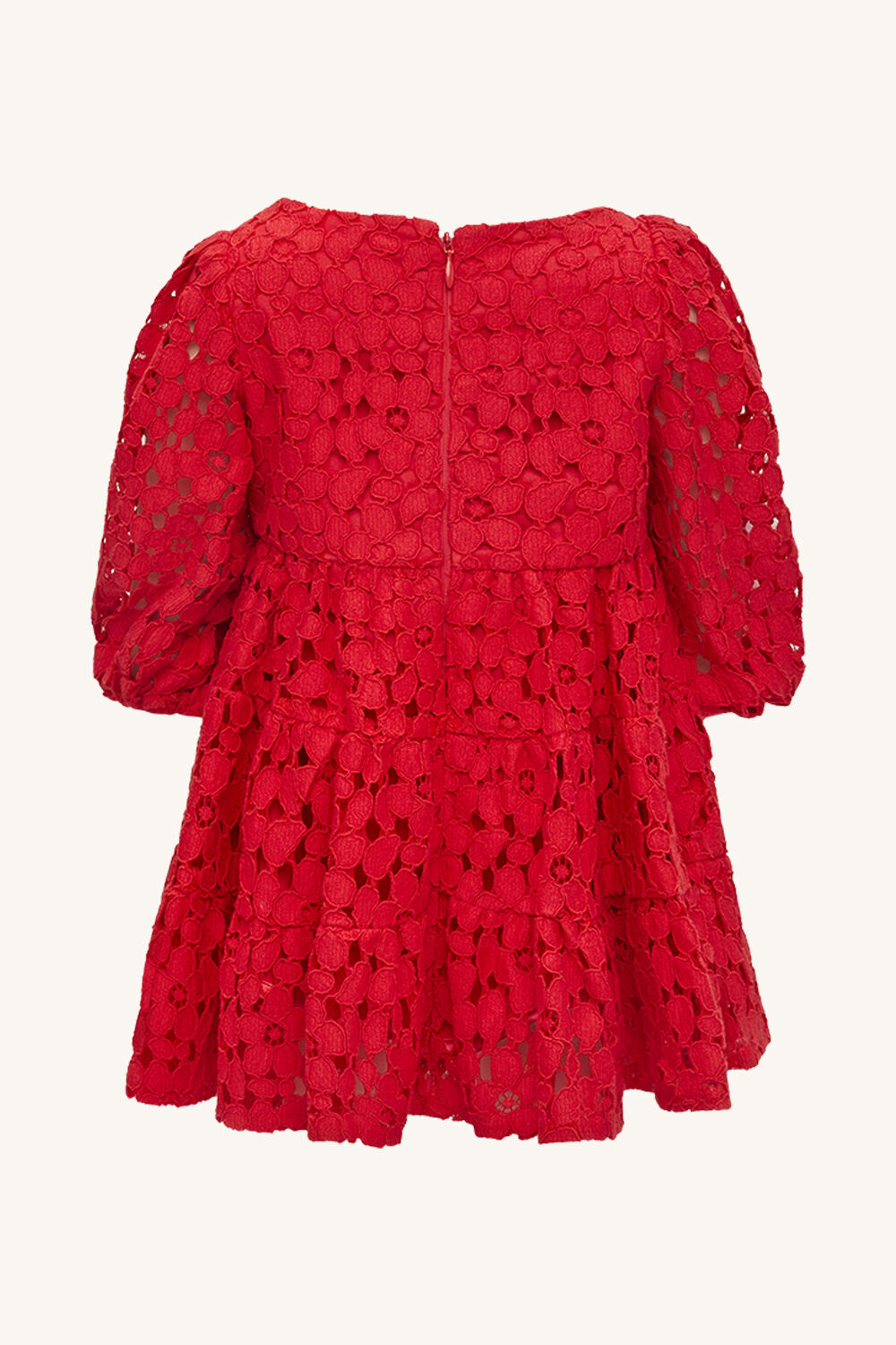 BABY GIRL ELLA LACE DRESS in colour FIESTA