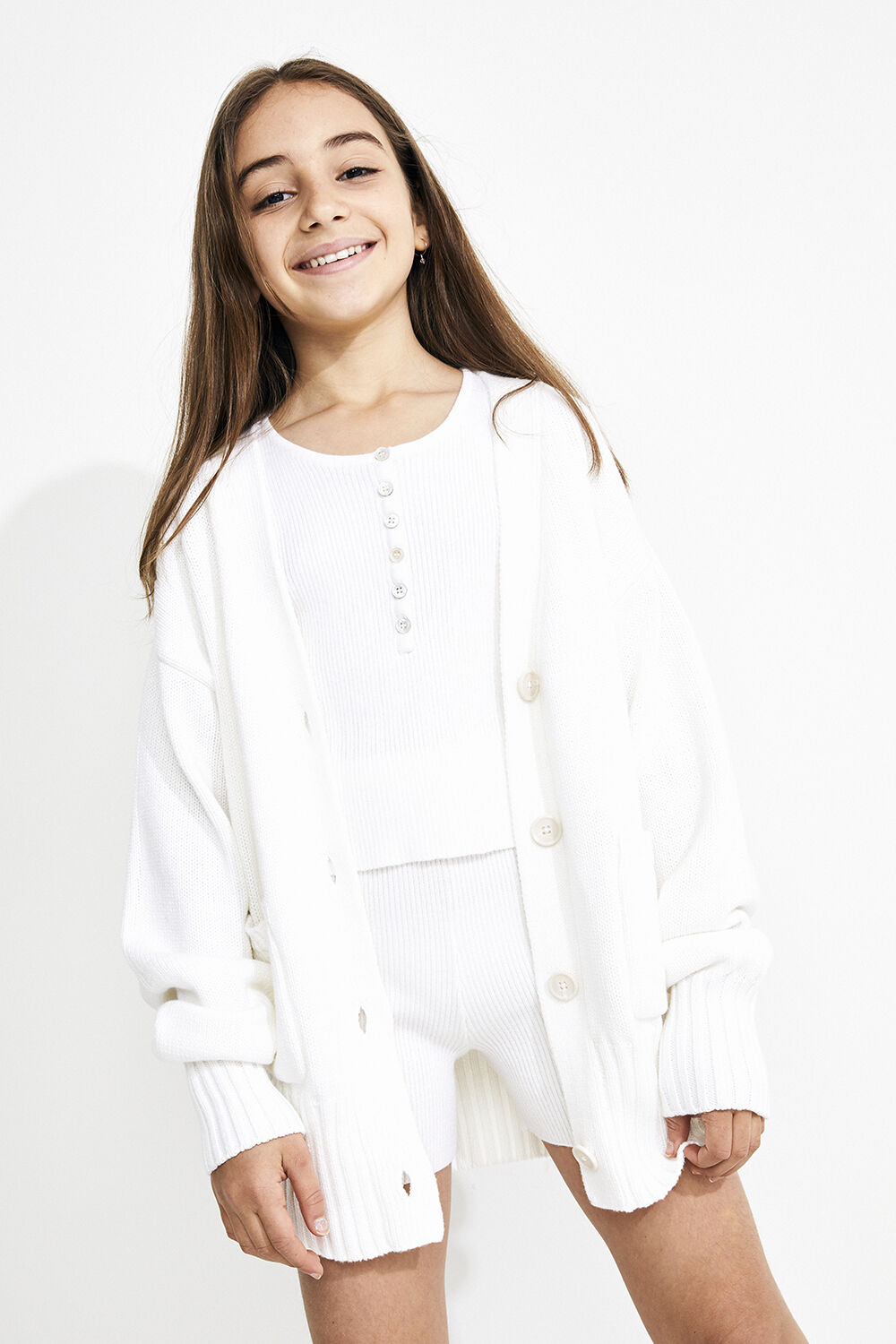 Tween Girl Olivia Oversized Cardigan in 