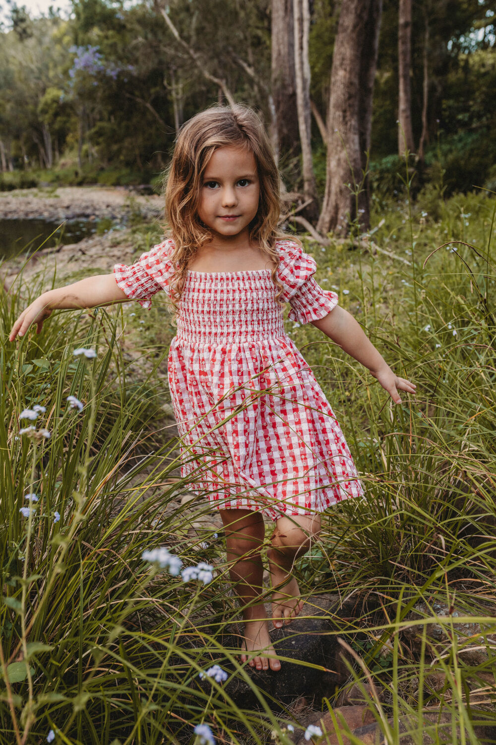 Girls shirred dress Clearance