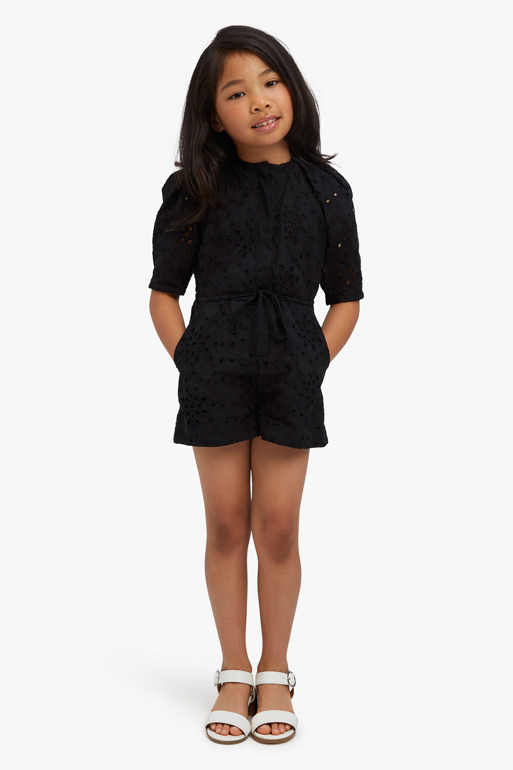 GIRLS THE PUFF PLAYSUIT  in colour CAVIAR