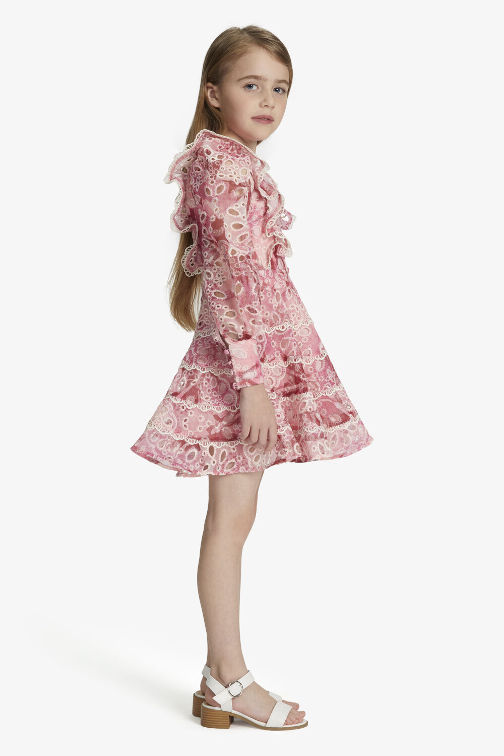 GIRLS ODETTE MINI DRESS in colour PINK T DYE