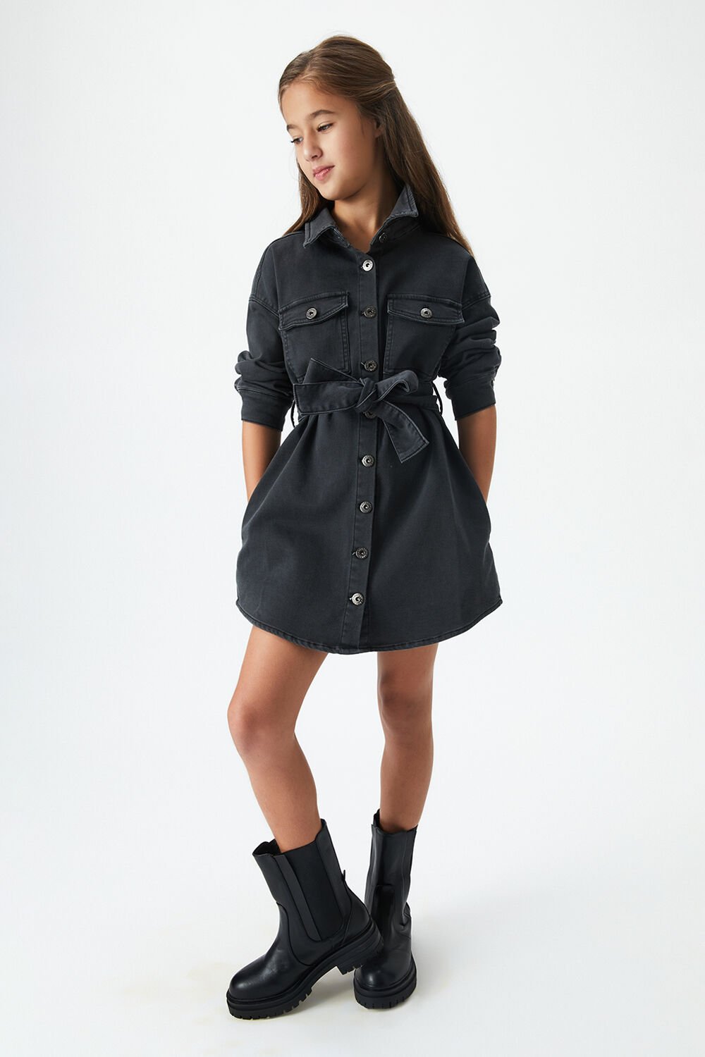 jean dress black