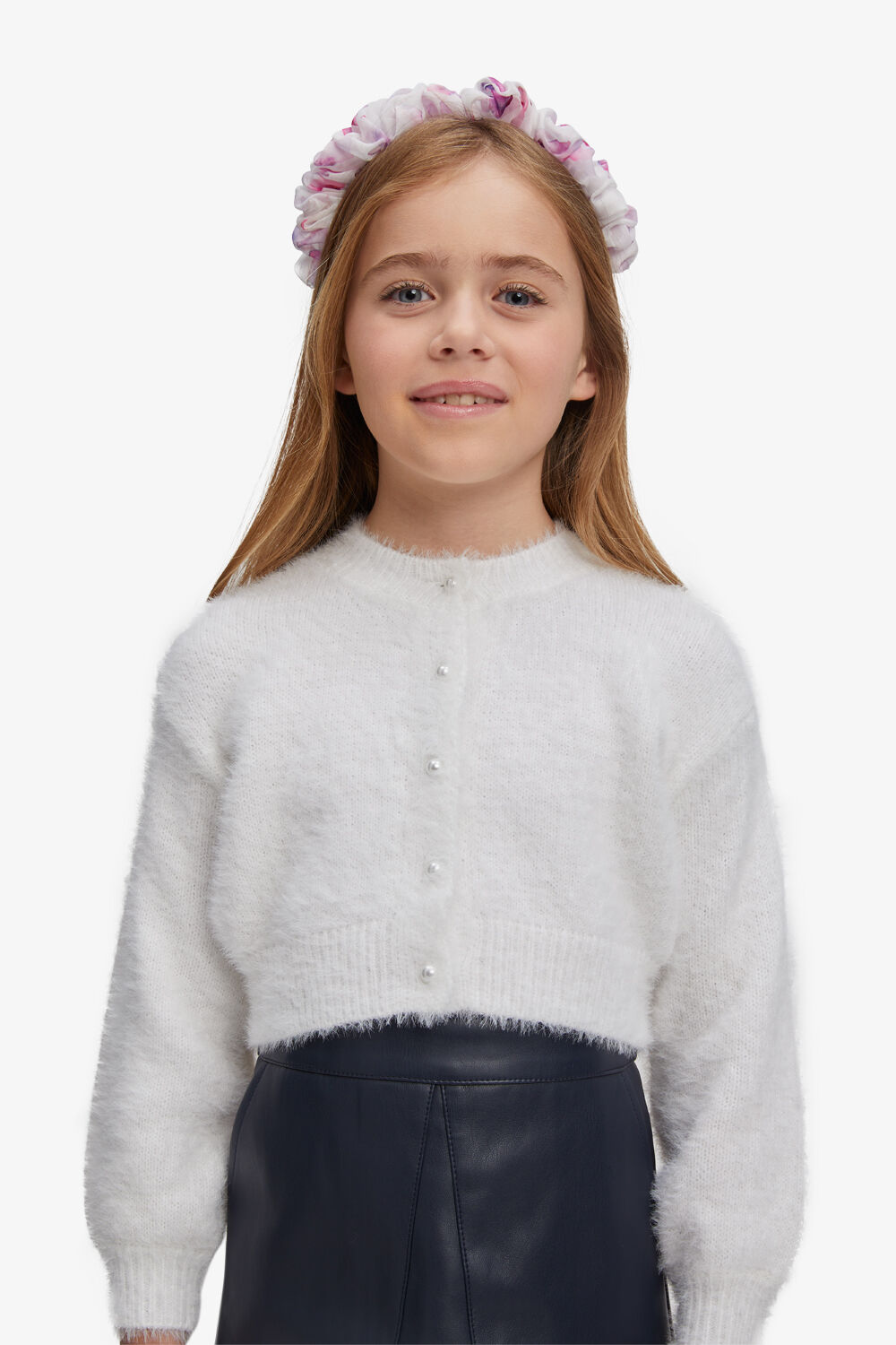 GIRLS HALEY SCRUNCH HEAD BAND in colour PINK CARNATION