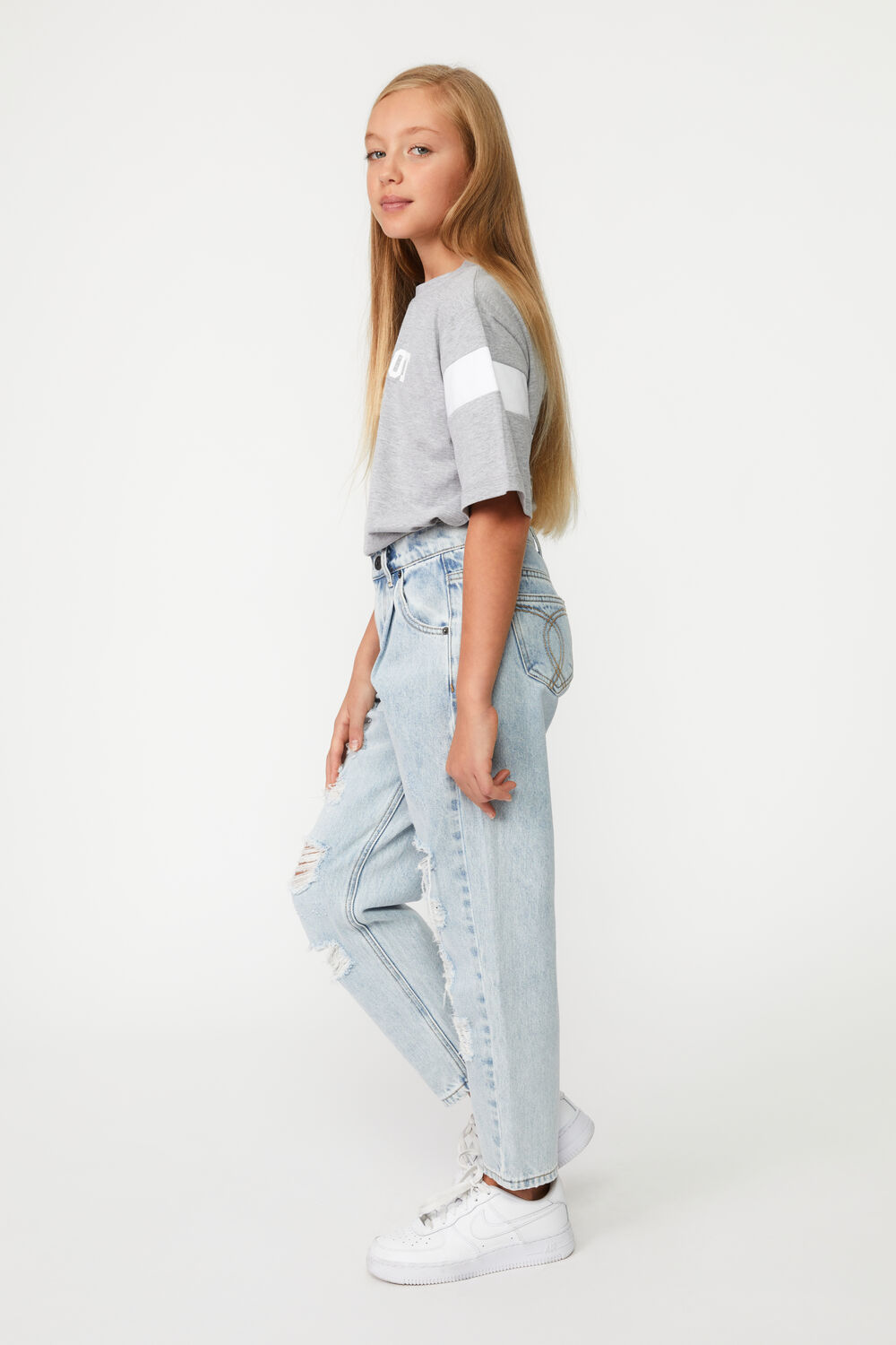 Girls 90's vintage jean in colour MIDNIGHT NAVY