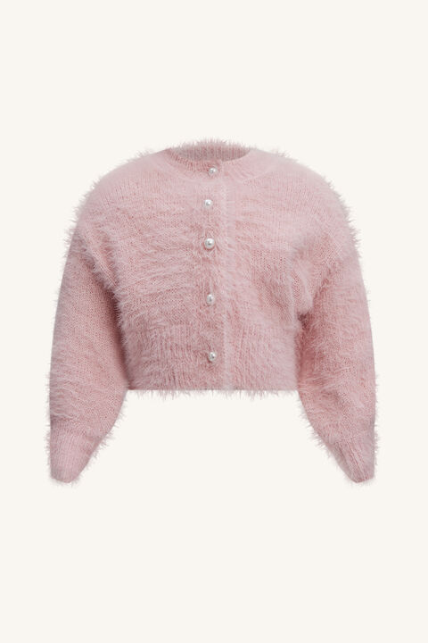 BABY GIRL BELL SLEEVE CARDI in colour SACHET PINK
