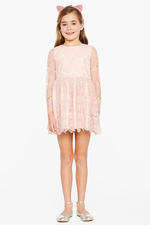JUNIOR GIRL GERTRUDE LACE DRESS in colour TUSCANY