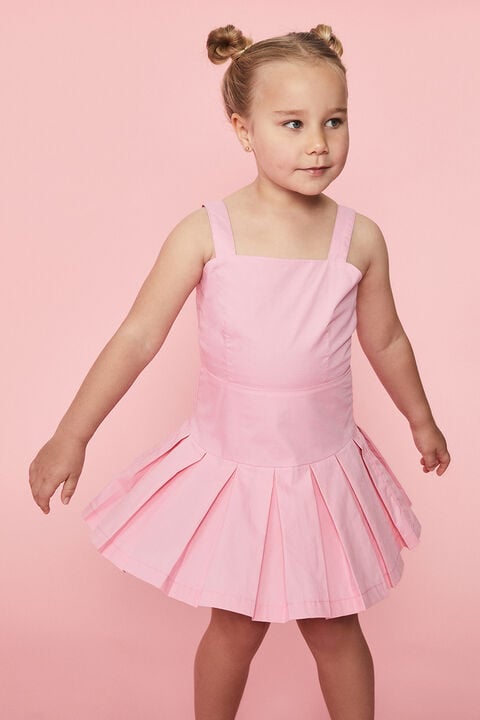 TILLY PLEAT DRESS in colour PINK LADY