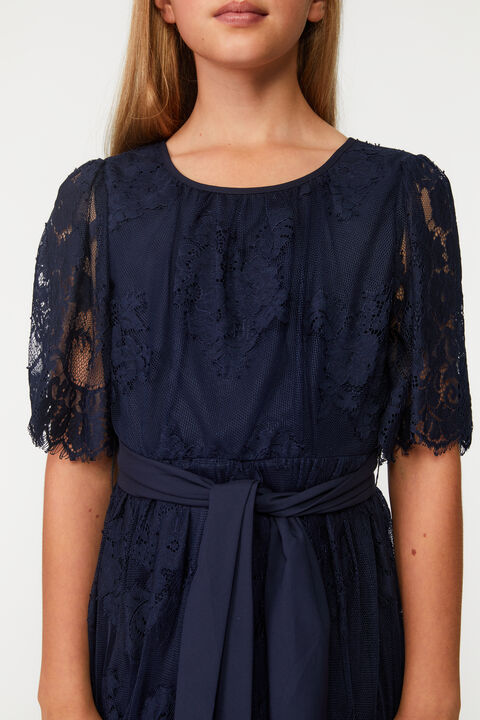 Girls JOELLE LACE DRESS in colour BLACK IRIS