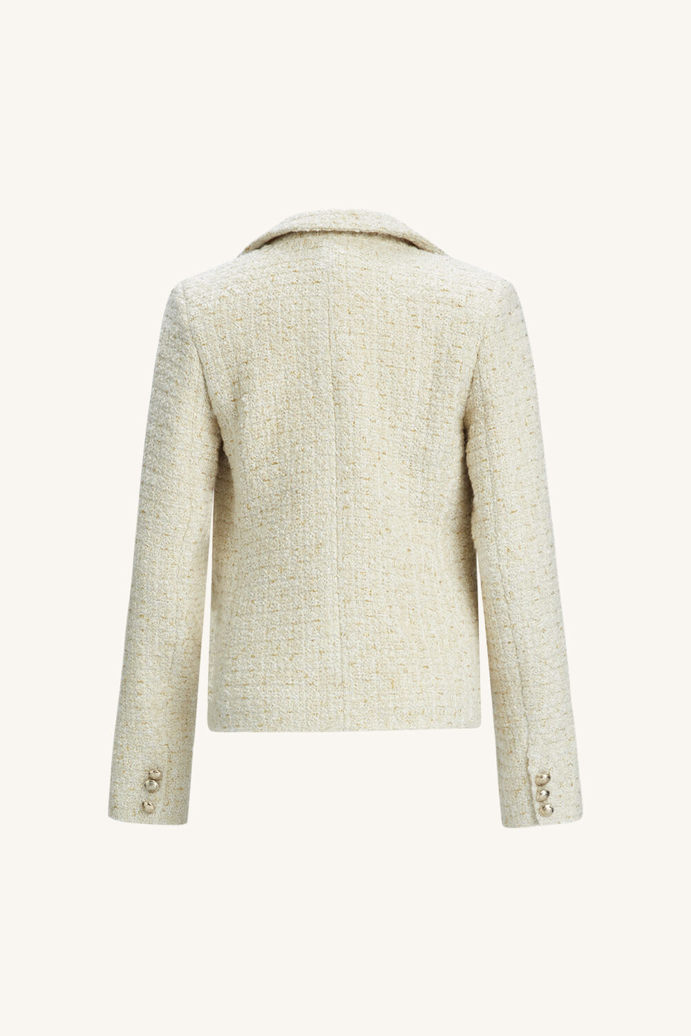 GIRLS ROMA BOUCLE BLAZER in colour PEARLED IVORY