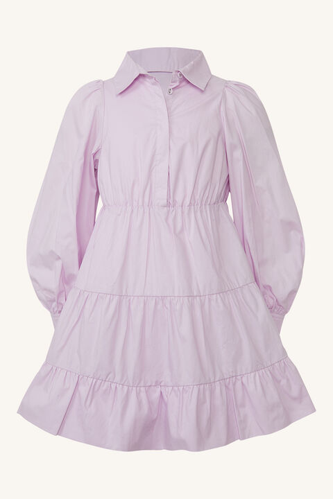 GIRLS MINI SHIRT DRESS in colour LILAC CHIFFON