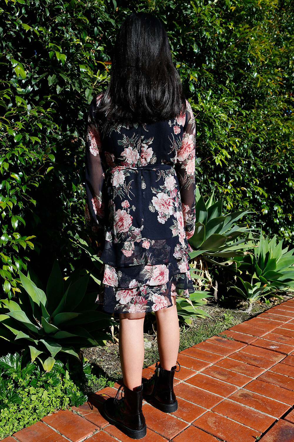 Tween Girl Cassidy Wrap Dress in Mood Bloom