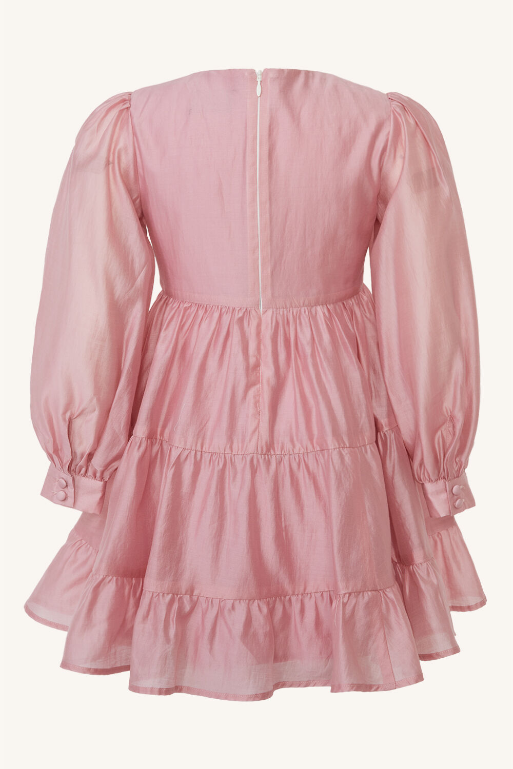 GIRLS HARLOW MINI DRESS in colour BLUSHING BRIDE