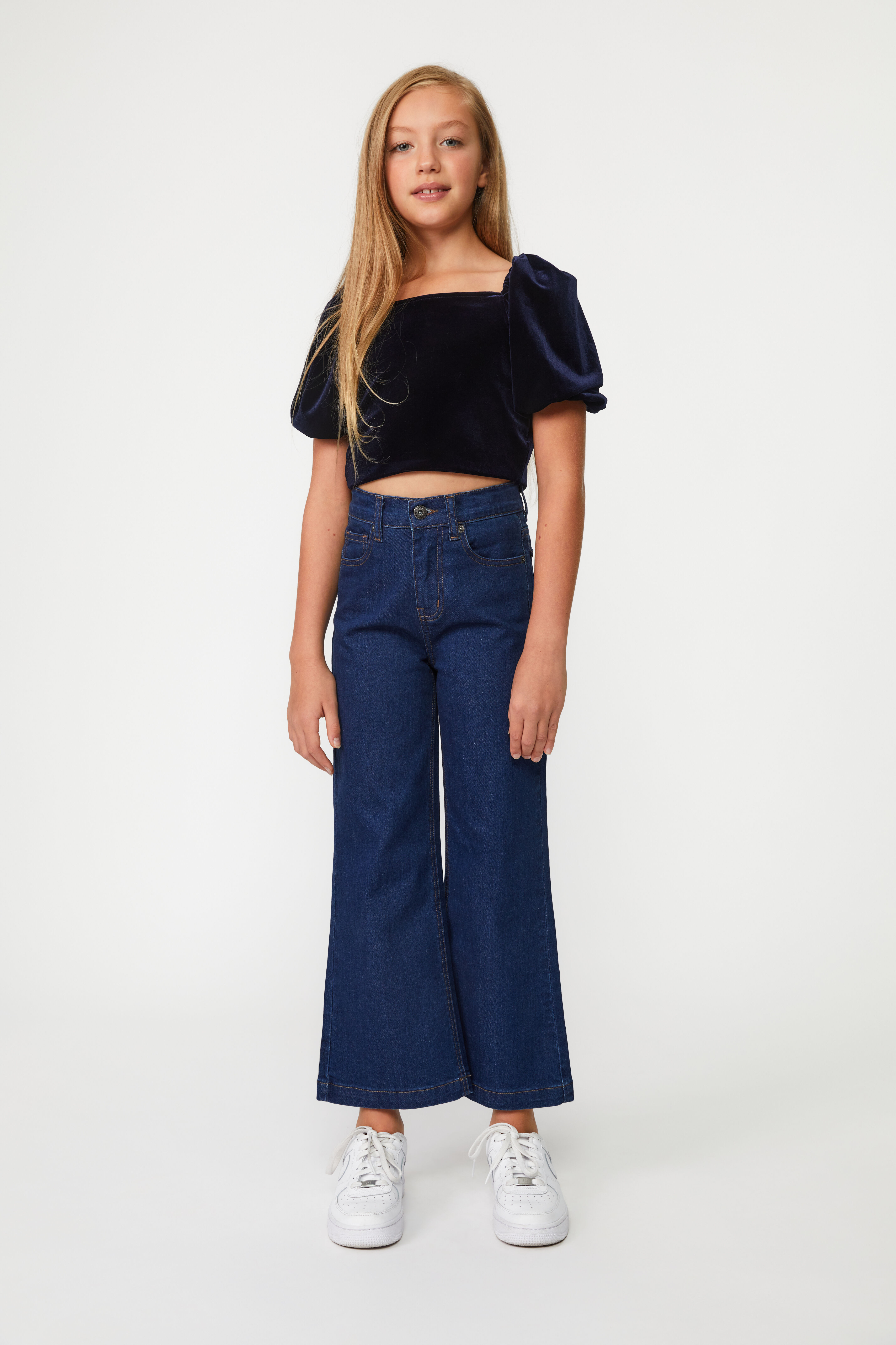 Layla Wide Leg Jean in Dark Indig