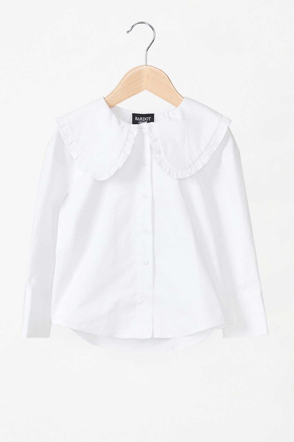 Girls Bib Collar Poplin Shirt in Orchid