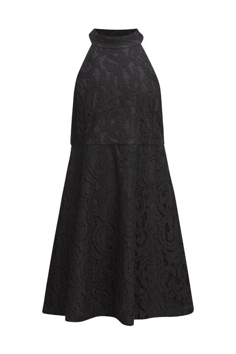 VICTORIA LACE DRESS in colour CAVIAR