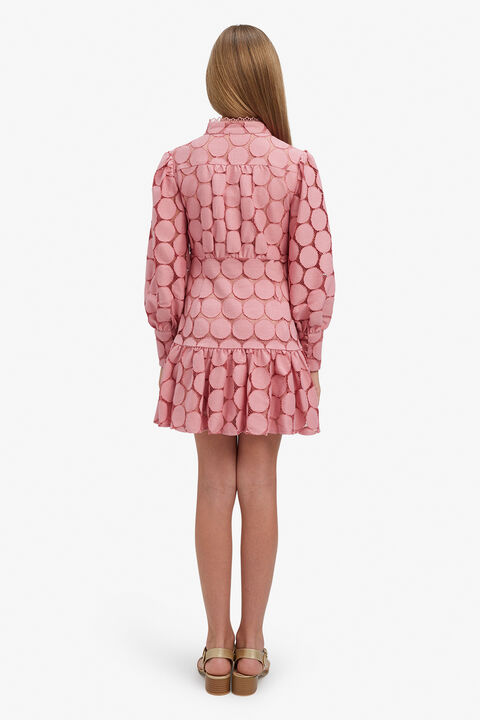 GIRLS TALINA LACE DRESS in colour BEETROOT PURPLE
